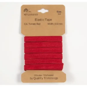 Karte 3m Elastik Gummi 10mm breit in rot (515) Nur Für Kurze Zeit
